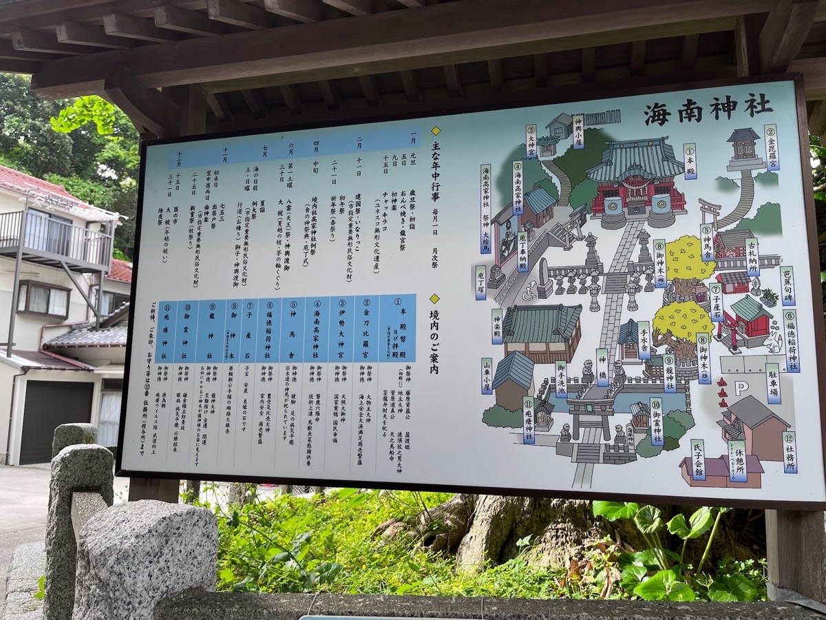 海南神社 境内案内図