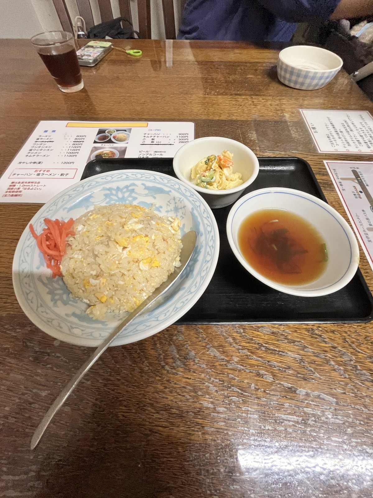 チャーハンとスープ